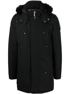 Moose Knuckles parka à col en peau de mouton - Noir