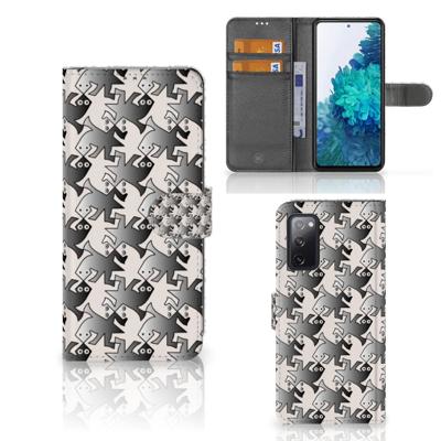 Samsung Galaxy S20 FE | Telefoonhoesje | Met pasjeshouder | Salamander Grey
