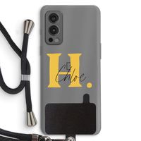 Amber Script: OnePlus Nord 2 5G Transparant Hoesje met koord