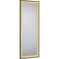 Luxe Ingelijste Wandspiegel Zwart Goud - Duurzaam MDF - 150x50cm