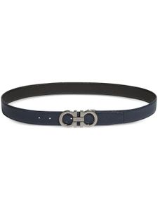 Ferragamo ceinture en cuir à boucle Gancini - Bleu