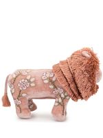Anke Drechsel lion en velours à broderies - Rose Anke Drechsel lion en velours à broderies - Rose