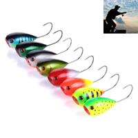 HENGJIA PO036 8 stuks 8cm / 13g grote mond enkele haak slaan Water Wave Hard aas lokken buiten vissen Gear lokken aas Fishing Tackle Hengelsport