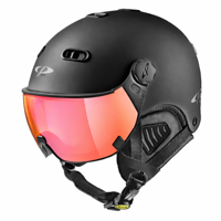 CP Carachillo zwart mat skihelm - meekleurend & polariserend Vizier (4 Keuzes)