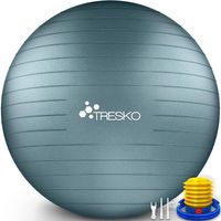 Fitnessbal, yogabal met pomp - diameter 55 cm - Grey Blue - thumbnail
