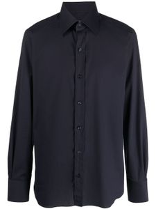 TOM FORD chemise en coton à manches longues - Bleu