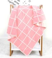 Gebreide Plaid baby deken (roze)