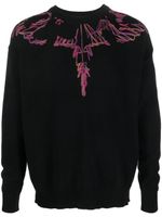 Marcelo Burlon County of Milan pull Wings en maille intarsia à col rond - Noir - thumbnail