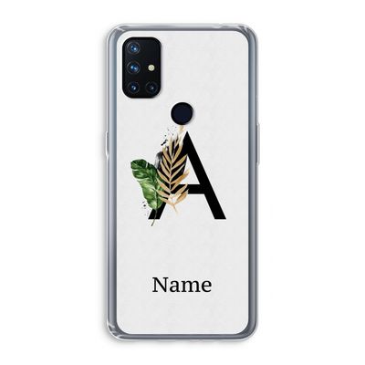 Charcoal Flora: OnePlus Nord N10 5G Transparant Hoesje