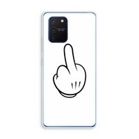 Middle finger white: Samsung Galaxy Note 10 Lite Transparant Hoesje