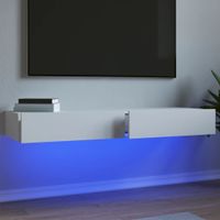 Tv-meubelen 2 st met LED-verlichting 60x35x15,5 cm wit - thumbnail