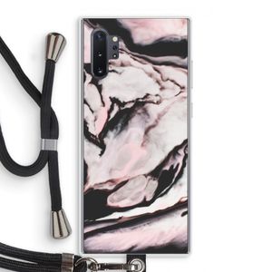 Roze stroom: Samsung Galaxy Note 10 Plus Transparant Hoesje met koord