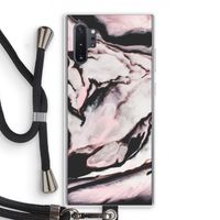 Roze stroom: Samsung Galaxy Note 10 Plus Transparant Hoesje met koord