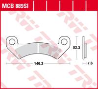 TRW Remblokken, en remschoenen voor de moto, MCB889SI Sinter offroad