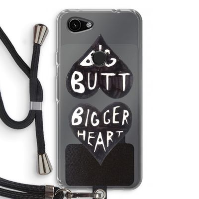 Big butt bigger heart: Pixel 3a Transparant Hoesje met koord