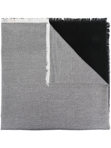 D'aniello écharpe colour block en maille - Noir