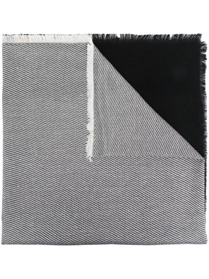 D'aniello écharpe colour block en maille - Noir