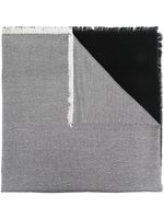 D'aniello écharpe colour block en maille - Noir