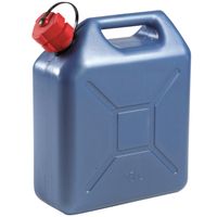 Kunststof jerrycan blauw voor brandstof 10 liter L29 x B15 x H35 cm   -
