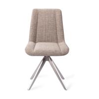 Jesper Home Umedo eetkamerstoel Grainy Greige turn steel