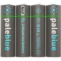 Pale Blue 4x AA Lithium Ion oplaadbare batterij - thumbnail