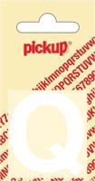 Plakletter Helvetica 40 mm Sticker witte letter q Pickup - Pickup
