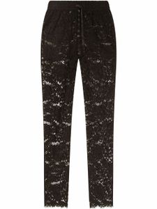 Dolce & Gabbana pantalon de jogging à détails en dentelle - Noir