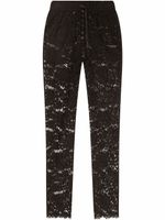 Dolce & Gabbana pantalon de jogging à détails en dentelle - Noir