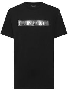 Plein Sport t-shirt en coton à patch logo - Noir