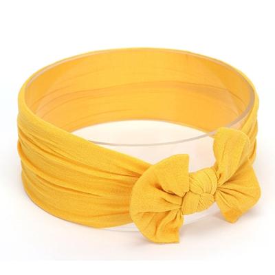 Schattig bowknot zuigeling baby meisje Hairband Headwear hoofdbanden (geel # 22)