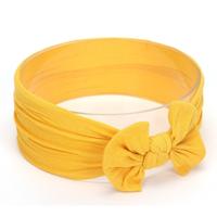 Schattig bowknot zuigeling baby meisje Hairband Headwear hoofdbanden (geel # 22)