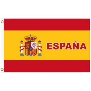 Spanje vlag met tekst