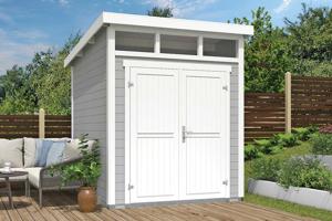 Outdoor Life Products | Tuinhuis Kibo 2 - 200 x 250 | Gecoat | Platinum Grey-Wit