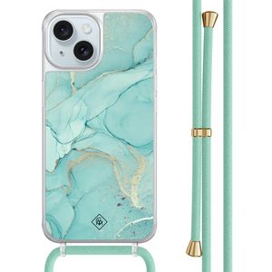 iPhone 15 hoesje met mint koord - Touch of mint