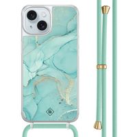 iPhone 15 hoesje met mint koord - Touch of mint