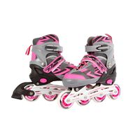 Inline skates - maat 33-36 - roze/grijs