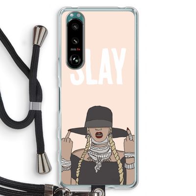 Slay All Day: Sony Xperia 5 III Transparant Hoesje met koord