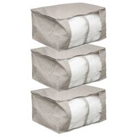 Opberghoes/beschermhoes voor dekbedden/kussens beige 60 x 45 x 30 cm