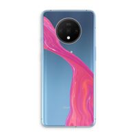 Paarse stroom: OnePlus 7T Transparant Hoesje
