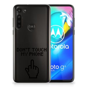 Motorola Moto G8 Power Silicone-hoesje Finger Don't Touch My Phone