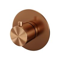 Brauer Copper Edition inbouwthermostaat rond geborsteld koper PVD