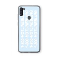 Hotline bling blue: Samsung Galaxy A11 Transparant Hoesje