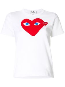 Comme Des Garçons Play t-shirt à logo imprimé devant - Blanc