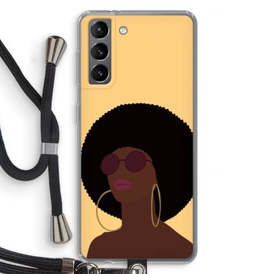 Golden hour: Samsung Galaxy S21 Transparant Hoesje met koord