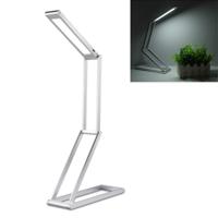 LED bureaulamp 3W opvouwbare aanpassing USB Charging Eye Protection tafellamp (zilver)