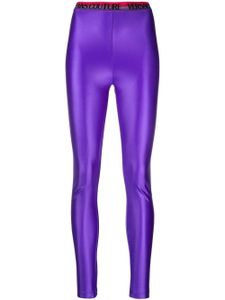 Versace Jeans Couture legging à taille à logo - Violet