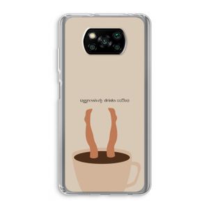 Aggressively drinks coffee: Xiaomi Poco X3 Pro Transparant Hoesje