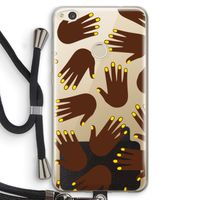 Hands dark: Huawei Ascend P8 Lite (2017) Transparant Hoesje met koord