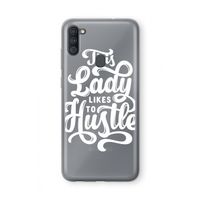 Hustle Lady: Samsung Galaxy A11 Transparant Hoesje Hustle Lady: Samsung Galaxy A11 Transparant Hoesje