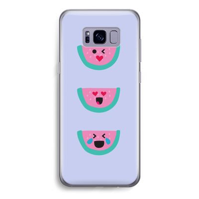 Smiley watermeloen: Samsung Galaxy S8 Transparant Hoesje